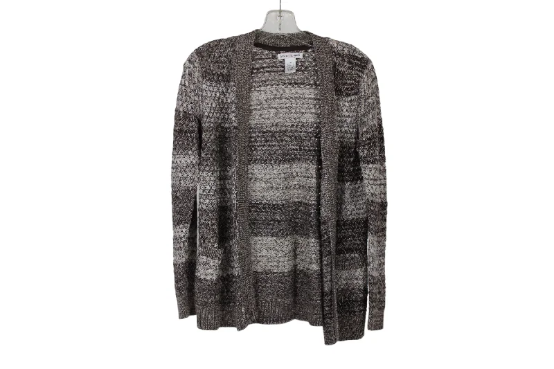 Hasting & Smith Brown Knit Cardigan | Petite M Fleece Cardigan Nylon Polyester