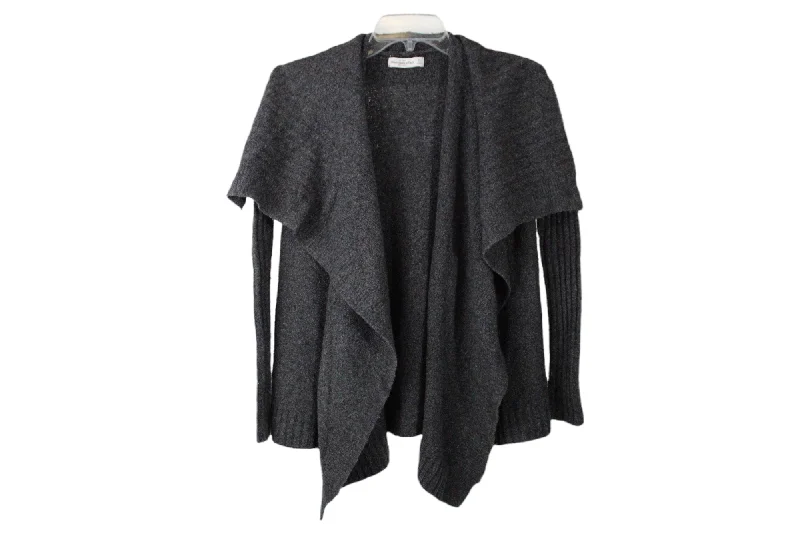 Abercrombie & Fitch Gray Knit Cardigan | XS Welt Pockets Slit Pockets Flap Pockets