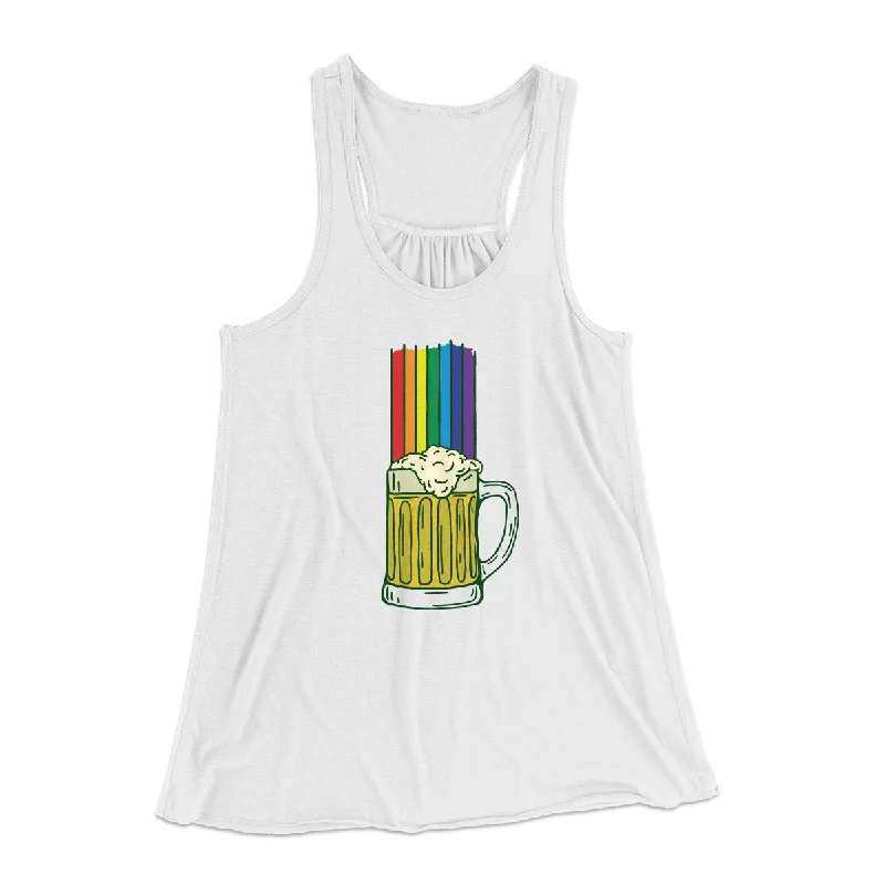 Beer Rainbow Women's Flowey Tank Top fitted tank top