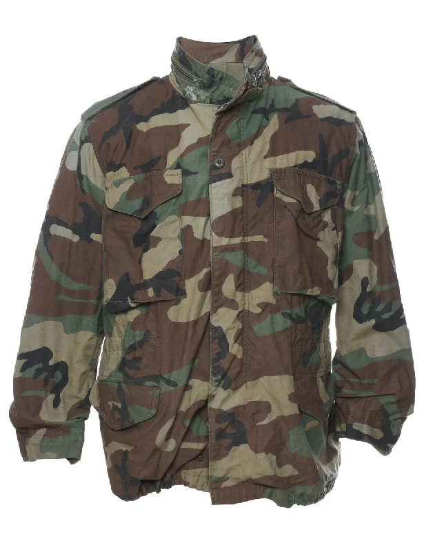 U.S Military Woodland Camouflage Jacket - M Faux Fur Jacket Real Fur Jacket Shearling Jacket U.S Military Woodland Camouflage Jacket - M Faux Fur Jacket Real Fur Jacket Shearling Jacket