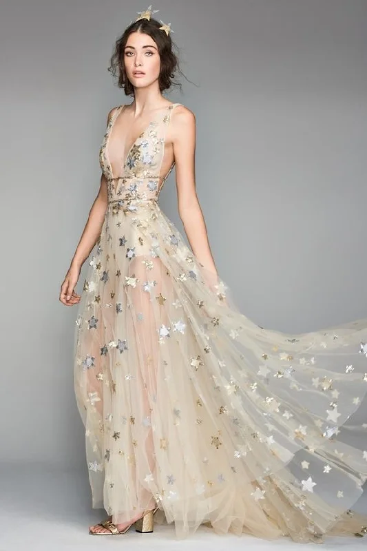 Fashion prom dress , a line v neck prom dress  cg977