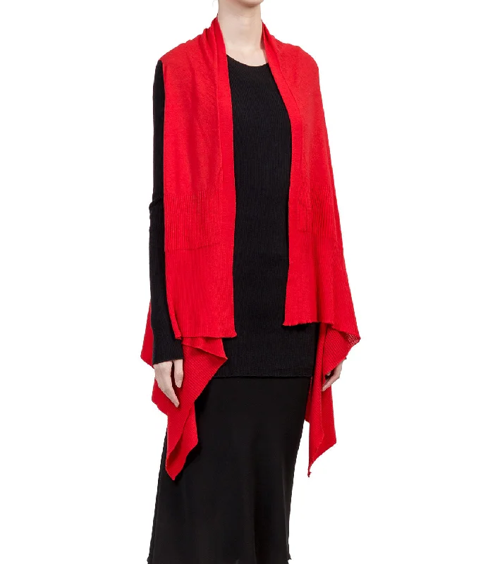 Red Wool Cardigan Terry Terry Cloth Terry Knit