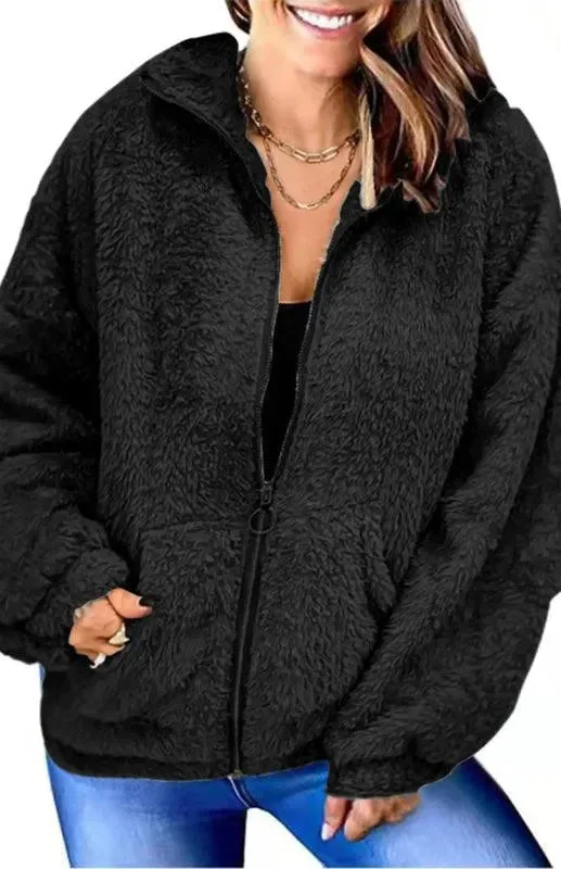 Women's Winter Fleece Jacket Rayon Jacket Velvet Jacket Corduroy Jacket