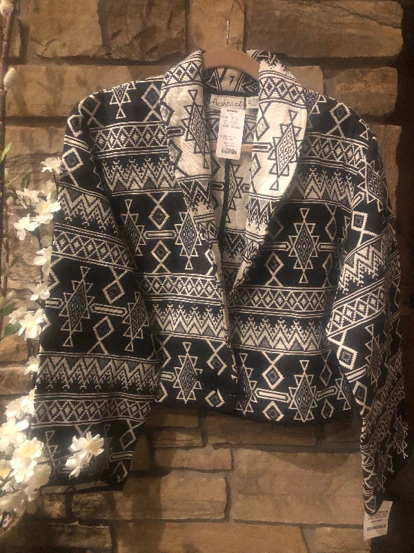 Flashback (L)Aztec crop jacket NWT Tiered Jacket Buttoned Jacket Zippered Jacket