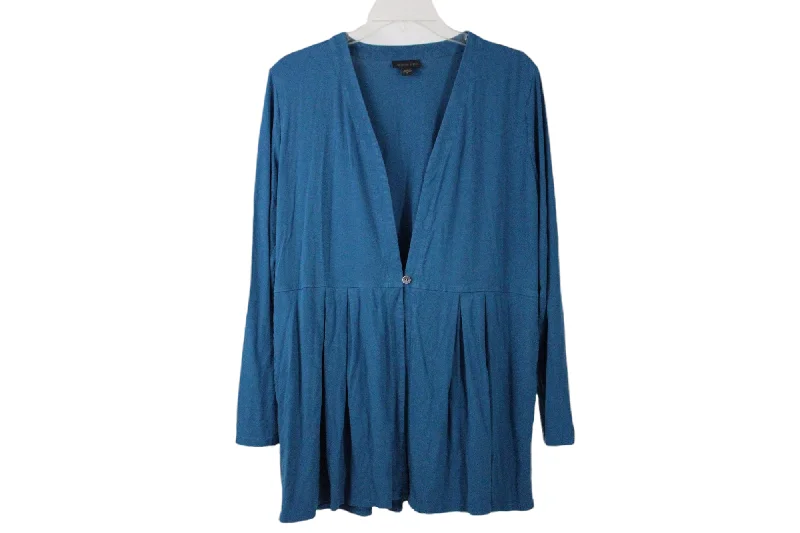 J.Jill Wearever Collection Blue Cardigan | M Bright Pastel Dark