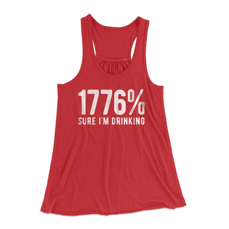 1776% Sure I'm Drinking Women's Flowey Tank Top relaxed fit tank