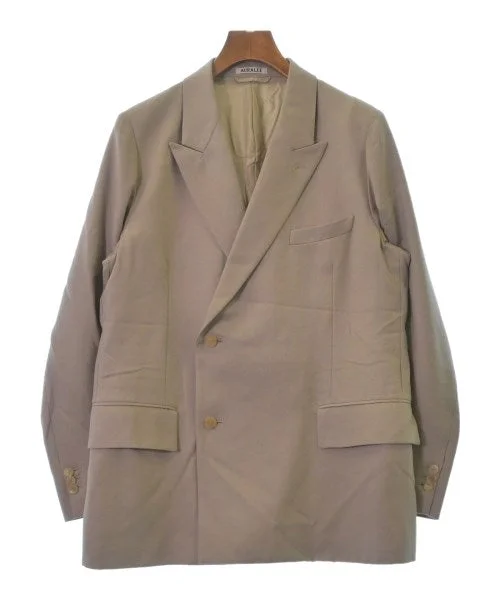 AURALEE Blazers/Suit jackets Denim Fabric Leather Fabric Suede Fabric