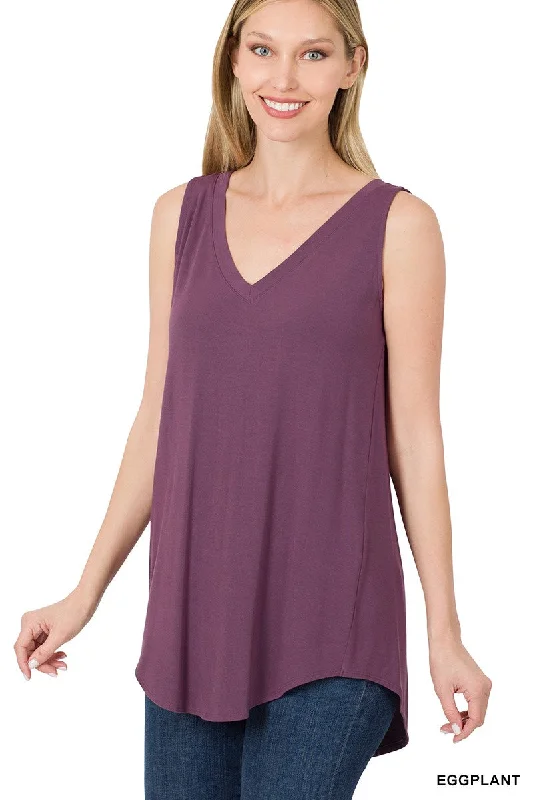 Better Than Basic Tank Eggplant black tank top