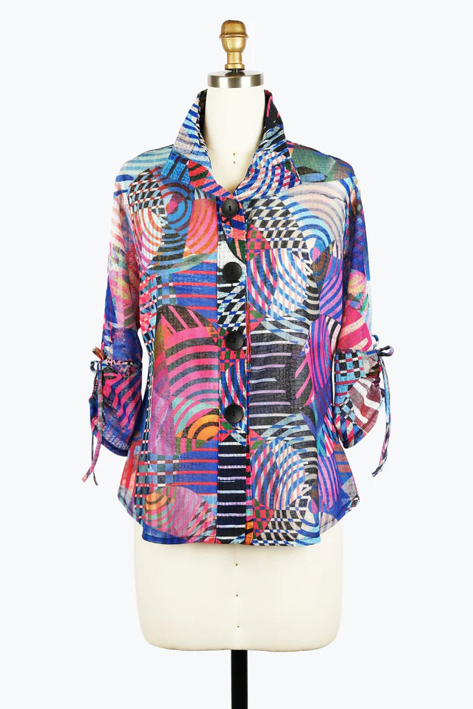 Damee 2433-MLT S25 Layered Circle Ruched Sleeve Jacket Chenille Jacket Brocade Jacket Lace Jacket Damee 2433-MLT S25 Layered Circle Ruched Sleeve Jacket Chenille Jacket Brocade Jacket Lace Jacket