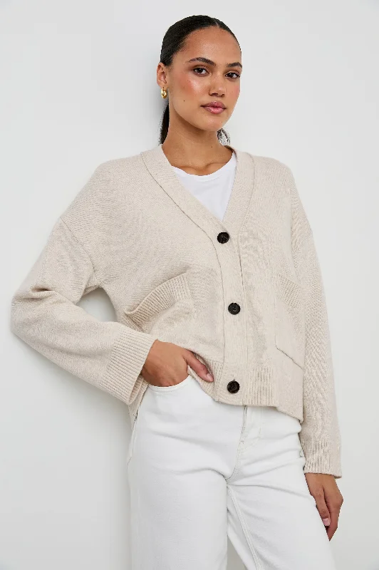 LINDI CARDIGAN - OATMEAL Modern Contemporary chic