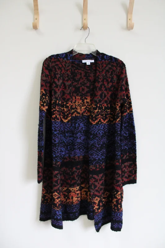 99 Jane Street Long Multicolored Knit Cardigan | M Plaid Cardigan Polka Dot Checkered