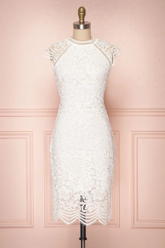 Colihaut White | Lace Cocktail Dress