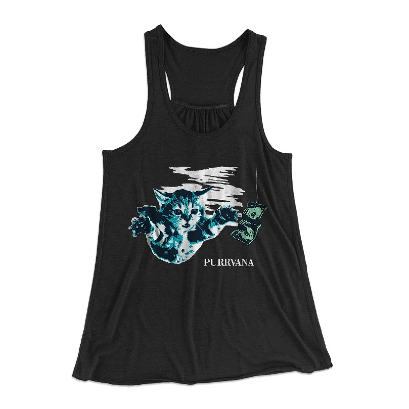 Purrvana Women's Flowey Tank Top bright tank top