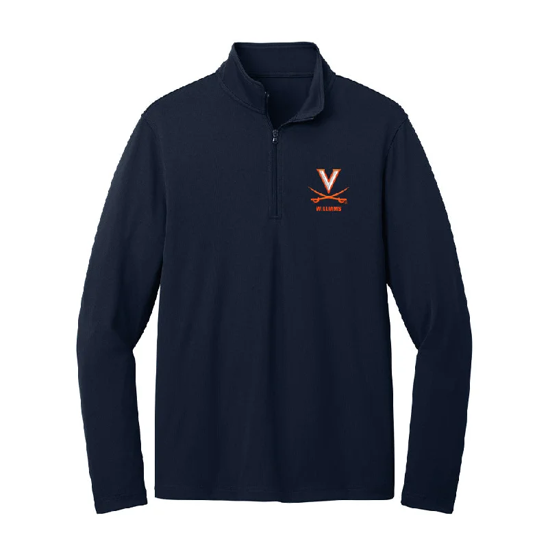 Virginia - NCAA Women's Soccer : Annamarie Williams - Lightweight Quarter Zip Jacket Jacket Blazer Coat Virginia - NCAA Women's Soccer : Annamarie Williams - Lightweight Quarter Zip Jacket Jacket Blazer Coat