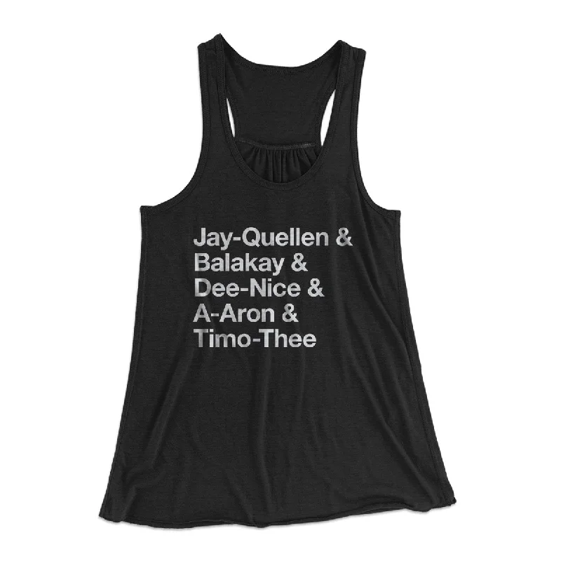 Substitute Teacher Names Women's Flowey Tank Top cute tank top