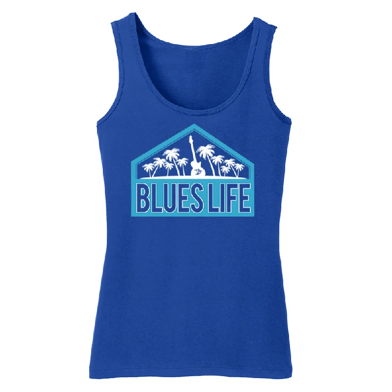 Blues Life Shield Tank (Women) gold tank top