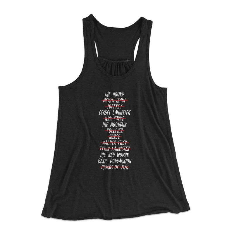 Arya's Kill List Women's Flowey Tank Top sleep tank top