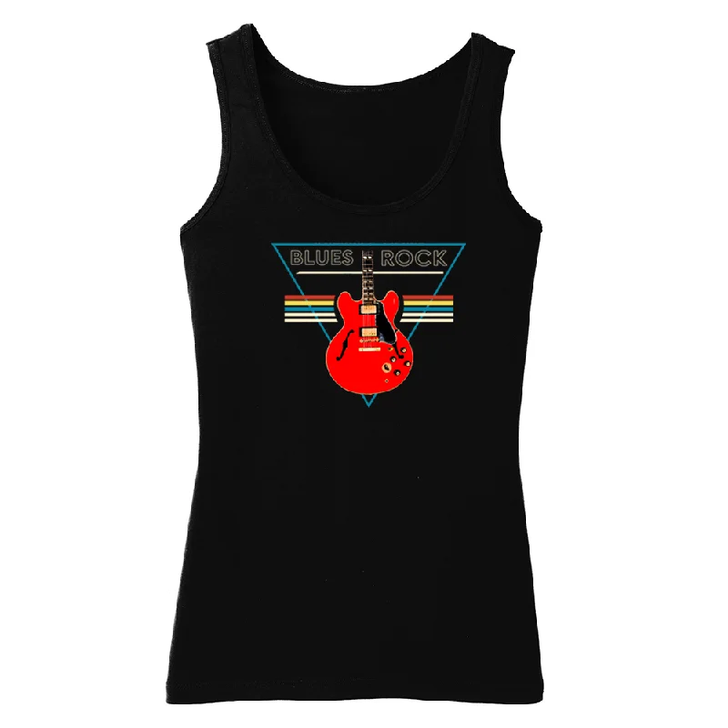 Blues Rock Triangle Tri- Blend Tank (Women) - Black sleep tank top