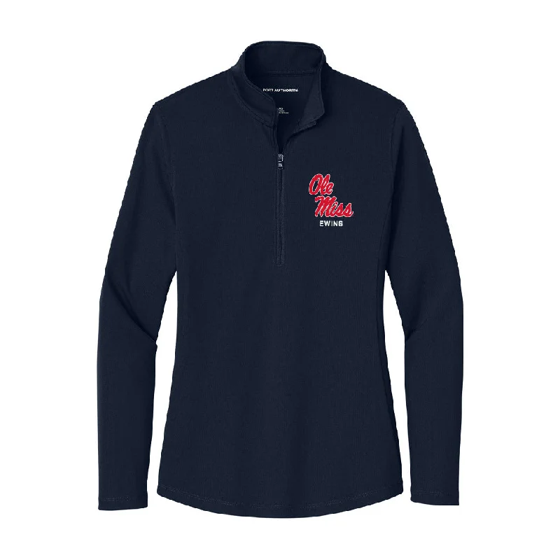 Ole Miss - NCAA Women's Soccer : Evie Ewing - Women's Lightweight Quarter Zip Jacket Satin Jacket Silk Jacket Chiffon Jacket Ole Miss - NCAA Women's Soccer : Evie Ewing - Women's Lightweight Quarter Zip Jacket Satin Jacket Silk Jacket Chiffon Jacket