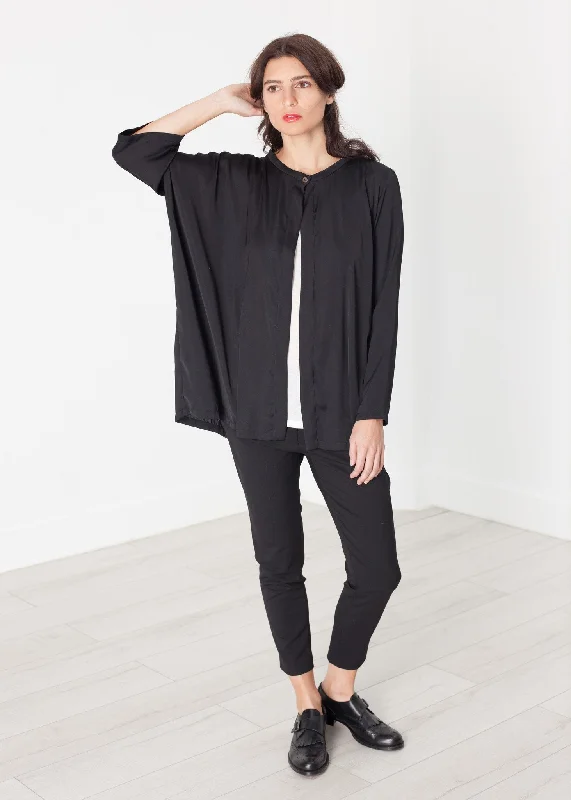 Unbalanced Cardigan in Black Long Cardigan Short Cardigan Medium Cardigan
