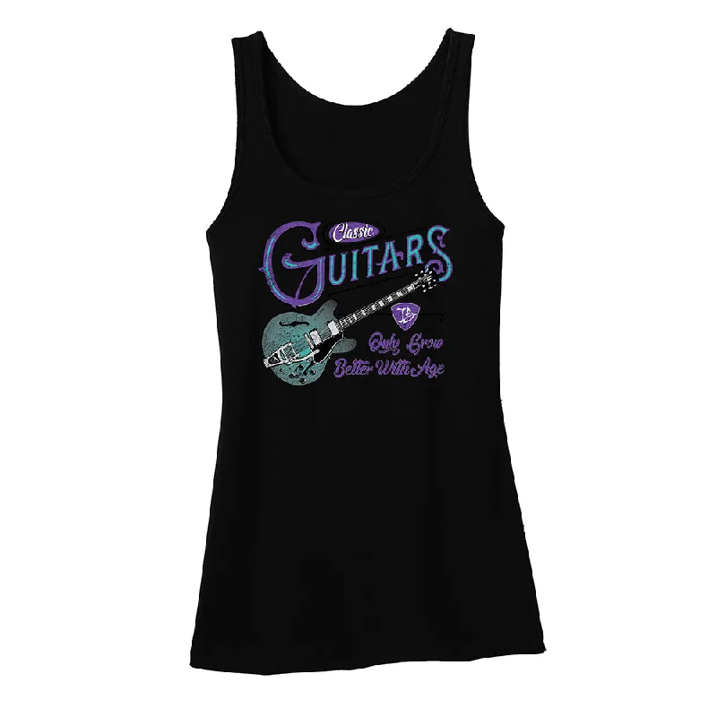 Classic Guitars Only Grow Better with Age Tank (Women) graphic tank top