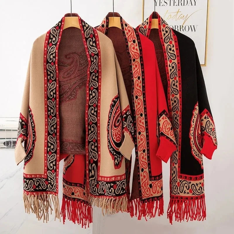 Charaka's Traveller Cardigan Beaded Cardigan Sequined Faux Fur