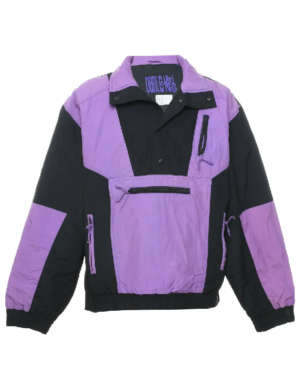 Two Tone Ski Jacket - L Wool Fabric Cashmere Fabric Tweed Fabric