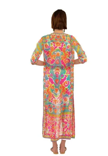 Gretchen Scott Kimono Jacket Long - Watteau Turquoise Ribbed Jacket Pleated Jacket Ruffled Jacket Gretchen Scott Kimono Jacket Long - Watteau Turquoise Ribbed Jacket Pleated Jacket Ruffled Jacket