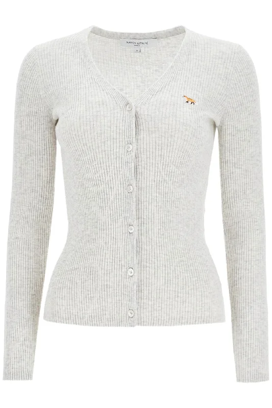 Slim Fit Baby Fox Cardigan For Solid Color Striped Floral Print