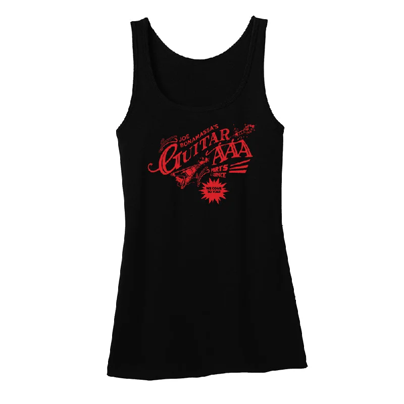Guitar AAA Tank (Women) - Red cutout tank top