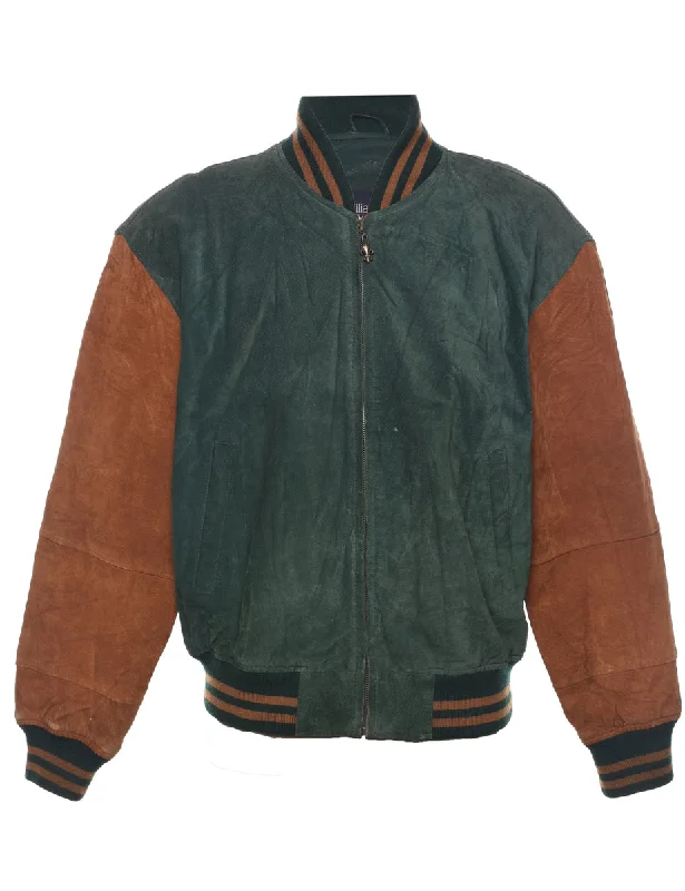 Two Tone Suede Jacket - L Satin Fabric Silk Fabric Chiffon Fabric