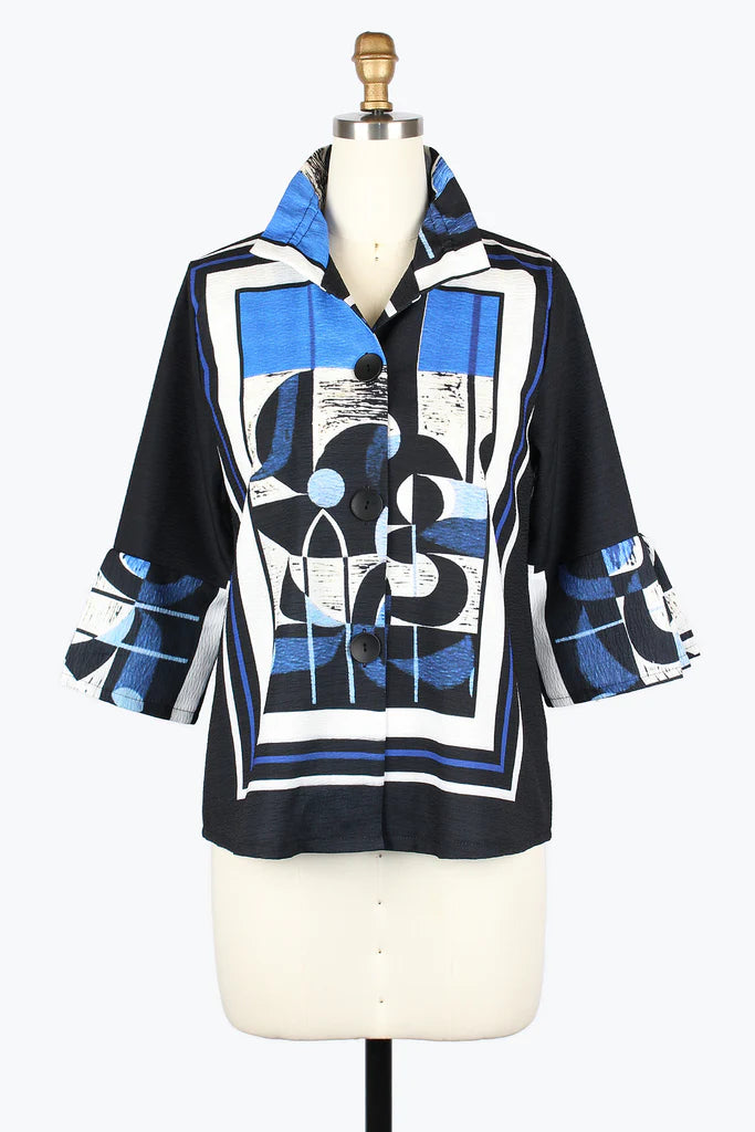 Damee 4957-BLU S25Framed Art Jacket Quilted Jacket Puffer Jacket Insulated Jacket
