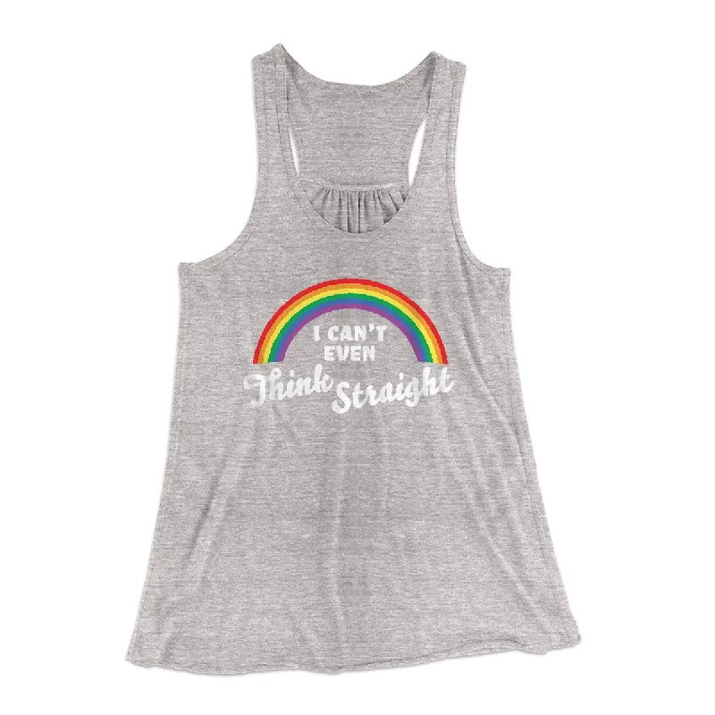 I Can't Even Think Straight Women's Flowey Tank Top striped tank top