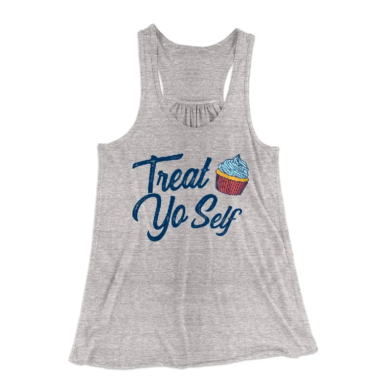 Treat Yo' Self Women's Flowey Tank Top teal tank top