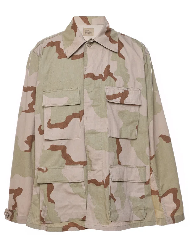 U.S Army Desert Camouflage Three-Colour Jacket - L Hoodie Zip-Up Jacket Button-Up Jacket U.S Army Desert Camouflage Three-Colour Jacket - L Hoodie Zip-Up Jacket Button-Up Jacket