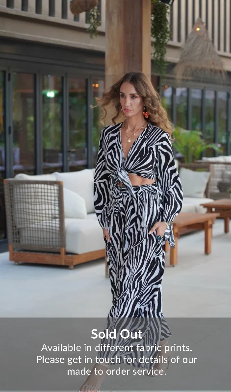 Tie me up cropped jacket - Zebra Trench Coat Raincoat Waterproof Jacket