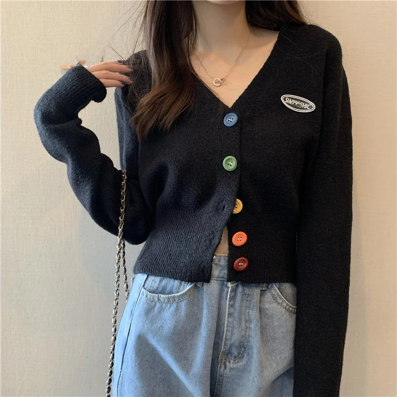 Women Fashion Casual Soft Cotton Solid Color Single-Breasted Knitwear Knitted Cardigan Transparent Opaque Sheer Women Fashion Casual Soft Cotton Solid Color Single-Breasted Knitwear Knitted Cardigan Transparent Opaque Sheer