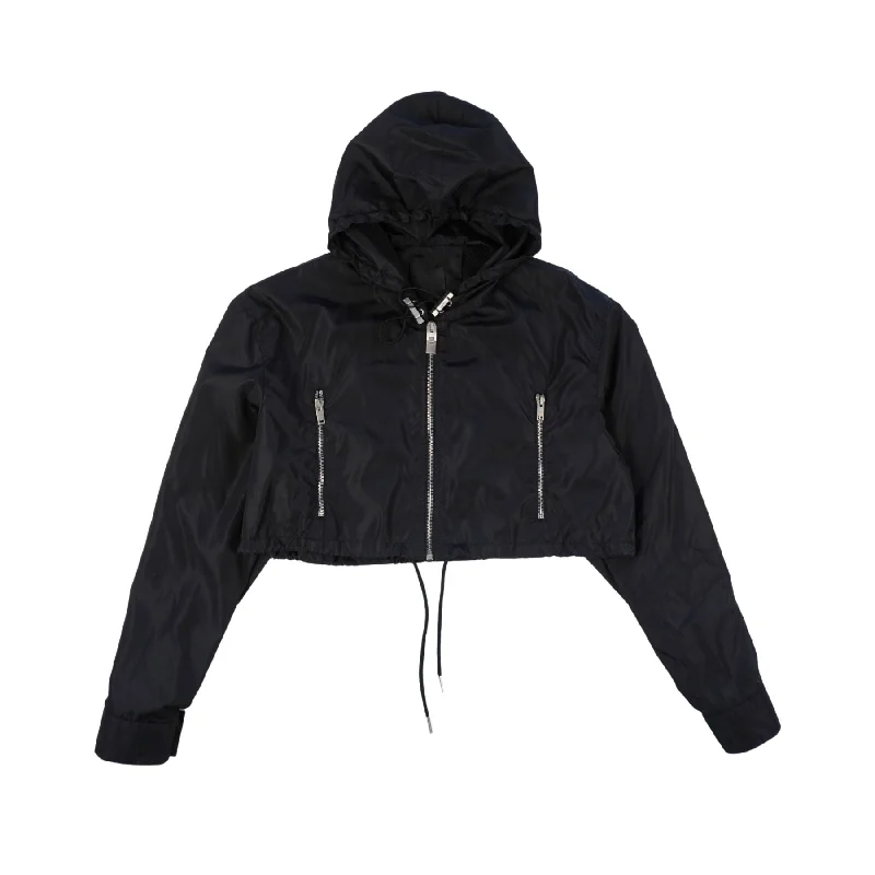 Givenchy Cropped Windbreaker Jacket - Women's 36 Belted Jacket Elasticated Jacket Padded Jacket