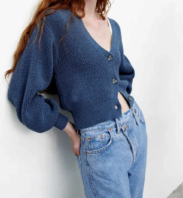 Women Casual Solid Color V Neck Long-Sleeved Single-Breasted Knitted Sweater Cardigan Boxy Cardigan Fitted Cardigan A-Line Women Casual Solid Color V Neck Long-Sleeved Single-Breasted Knitted Sweater Cardigan Boxy Cardigan Fitted Cardigan A-Line