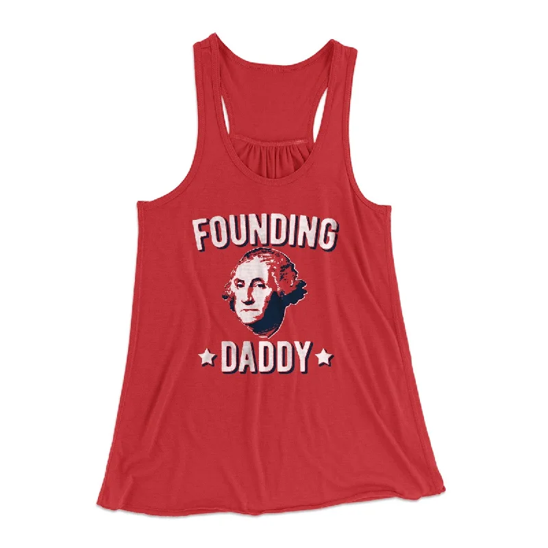 Founding Daddy Women's Flowey Tank Top cold shoulder tank