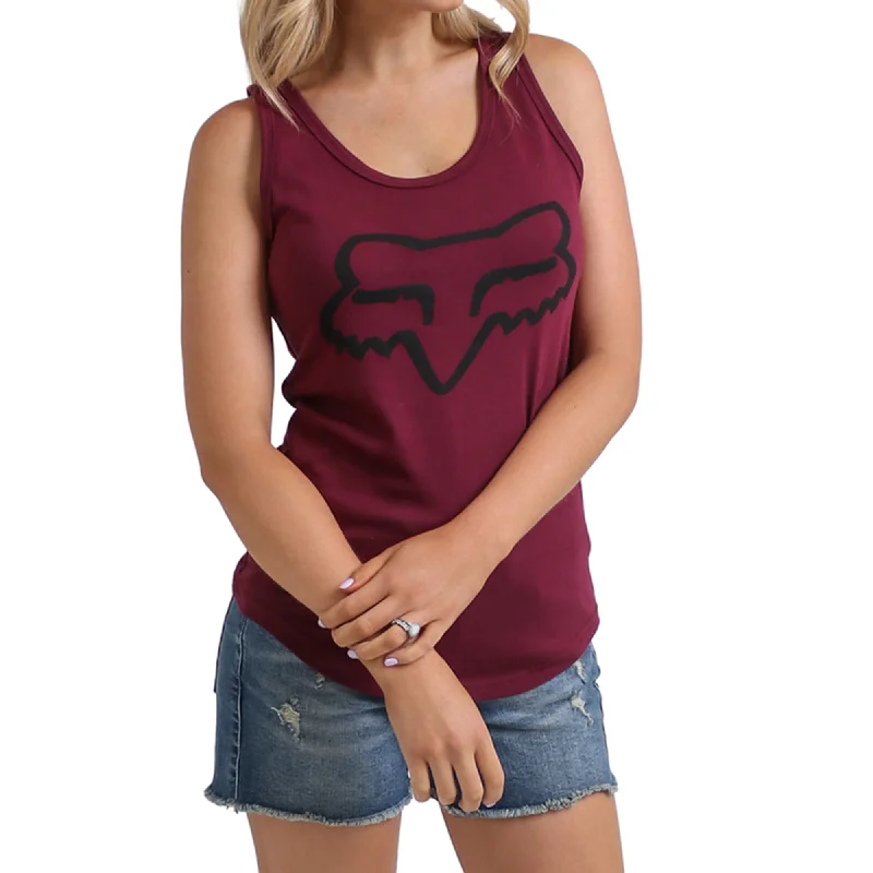 Fox Women's Boundary Tank Top (Dark Maroon) floral tank top