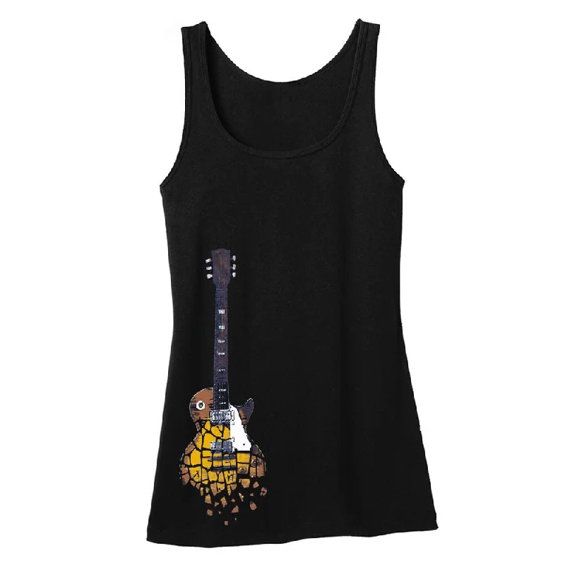 Crumbling Guitar Tank (Women) one shoulder tank