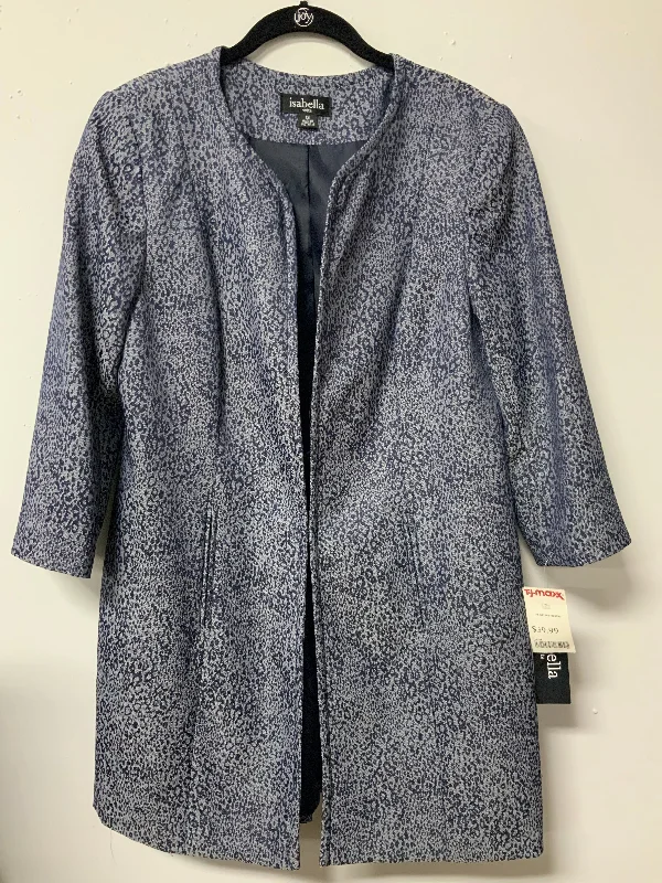 Isabella (12) navy speckled jacket NWT Zip Front Button Front Snap Front