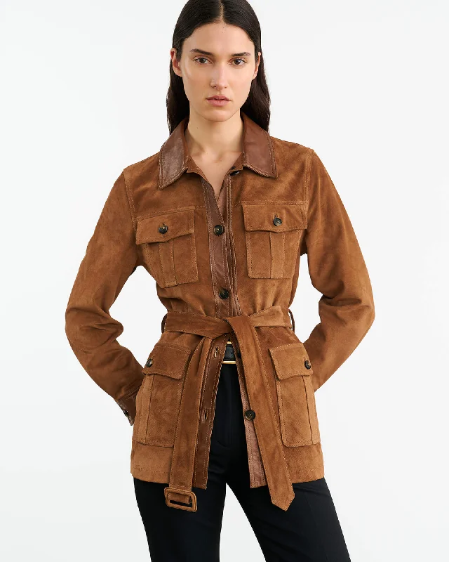 MILA SUEDE JACKET Satin Jacket Silk Jacket Chiffon Jacket