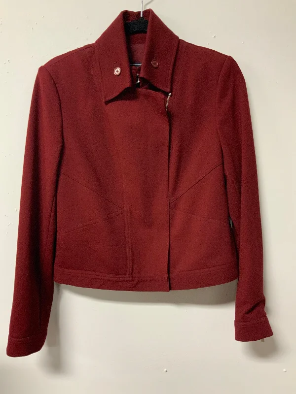 Magashoni (6) maroon zipper jacket Denim Jacket Leather Jacket Suede Jacket