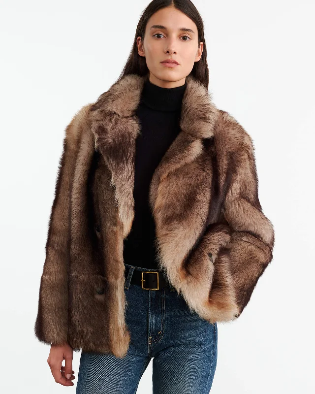 CAPUCINE SHEARLING JACKET Cardigan Sweater Pullover