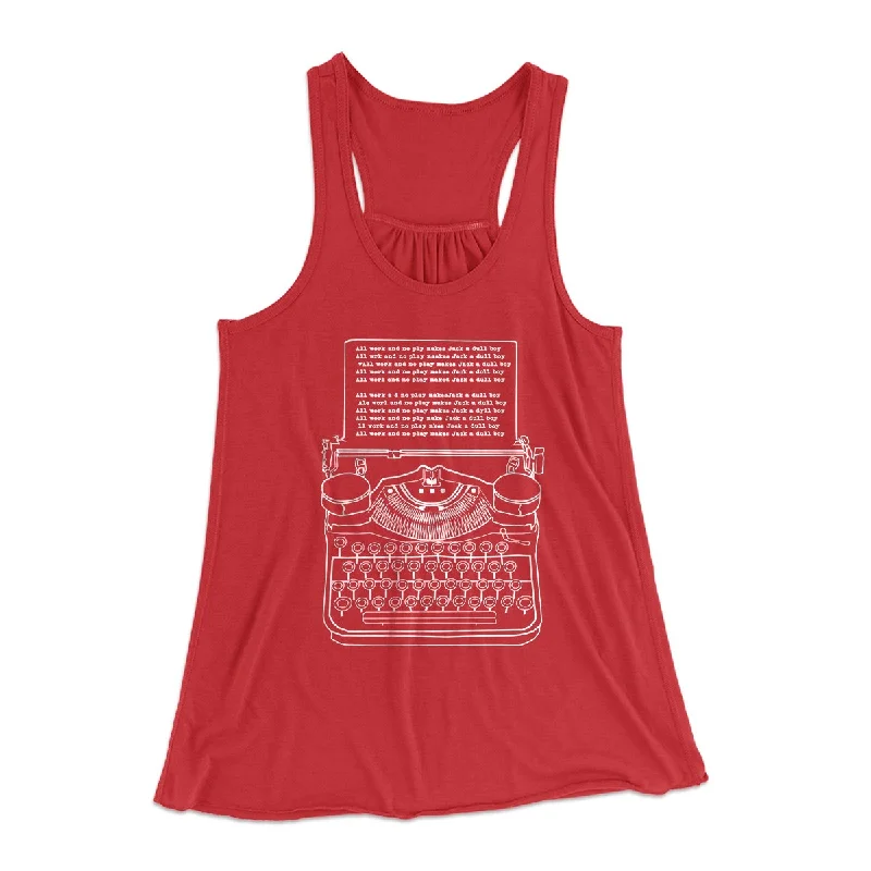 All Work and No Play Women's Flowey Tank Top lightweight tank top