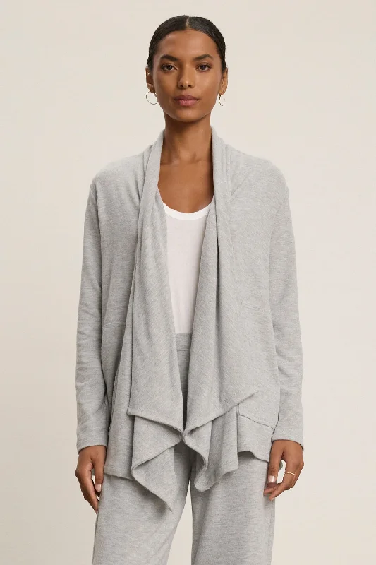 LISA CARDIGAN Cotton Fabric Linen Fabric Terry Fabric
