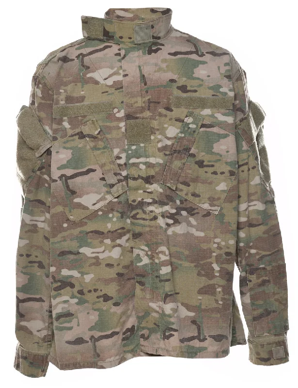 Woodland Camouflage Print U.S Army Military Jacket - XL Rayon Jacket Velvet Jacket Corduroy Jacket Woodland Camouflage Print U.S Army Military Jacket - XL Rayon Jacket Velvet Jacket Corduroy Jacket