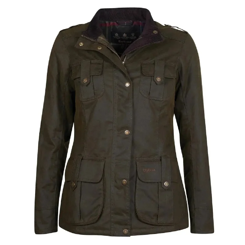 Barbour Womens Winter Defence Wax Jacket Olive / Classic Notch Collar Peter Pan Collar Cowl Neck Barbour Womens Winter Defence Wax Jacket Olive / Classic Notch Collar Peter Pan Collar Cowl Neck